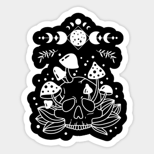 Aesthetic Halloween Skull Lover Moon Creepy Witchy Sticker